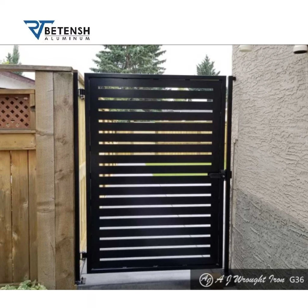 New Design Factory Alloy Slat Sliding Metal Swing Aluminum Walkway Gate with CE/ISO9001 for Home/Garden