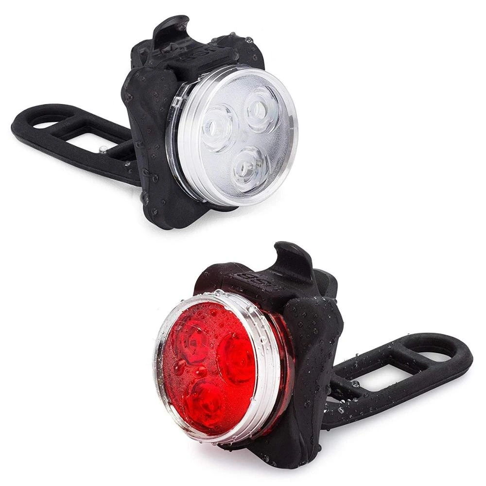 Goldmore9 Amazon USB Rechargeable LED Bike Light Set Powerful by Bicycle Light LED Front and Tail Back Rear Lights