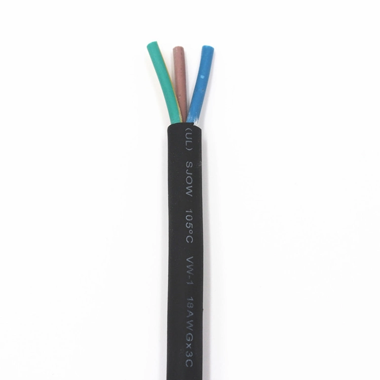 UL Certified Sjow 5*18AWG 16AWG 14AWG 12AWG Oil Resistant Heavy Duty Rubber Sheathed Flexible Power Cable