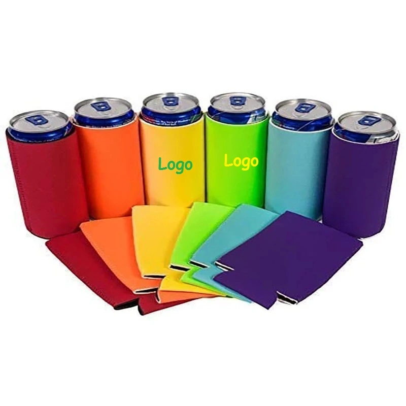 Neoprene Can Sleeves Drink Cooler Tropical Summer Cola Soda Beer Reusable Cans Covers for Weddings Birthday Beach Parties