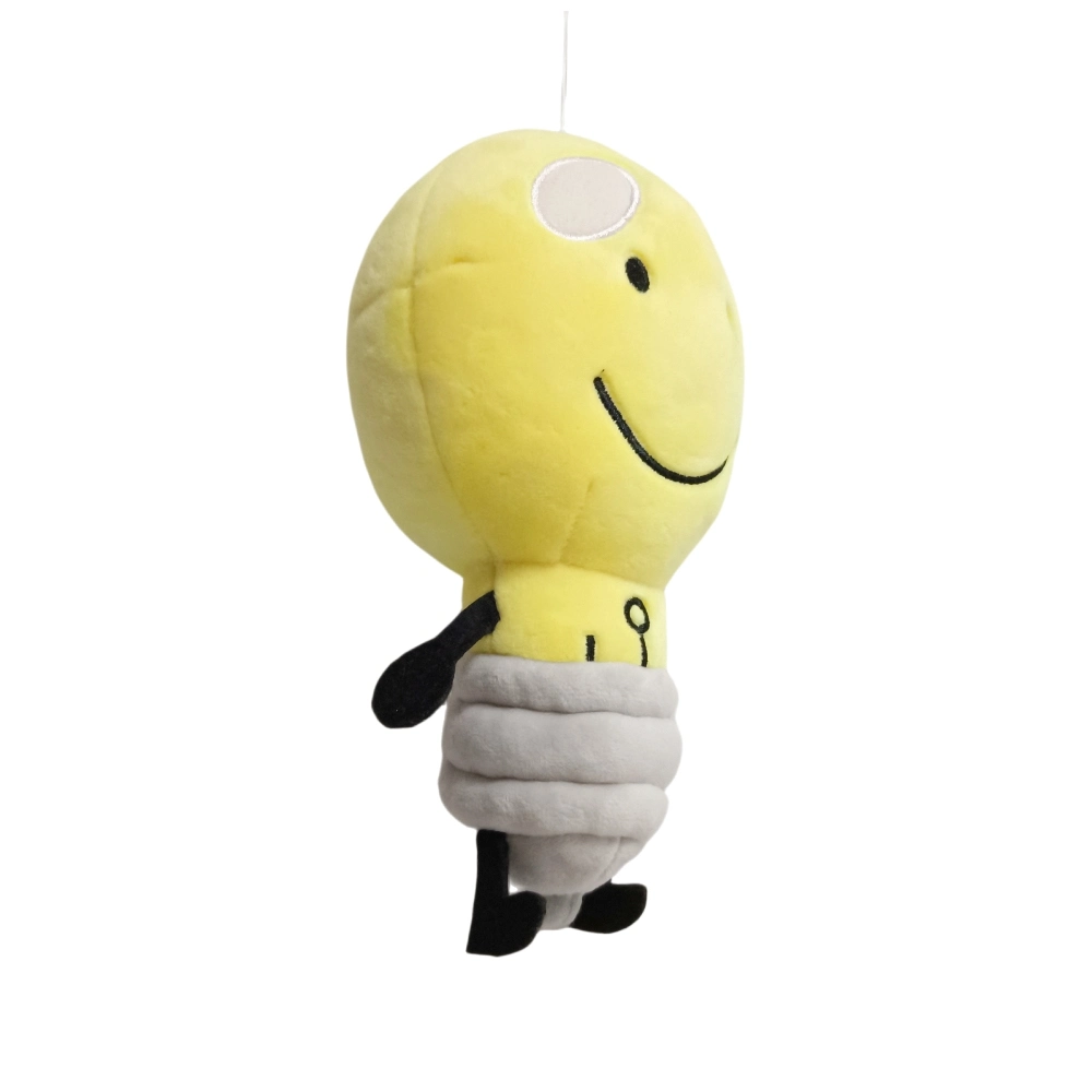Creative Lightbulb Cartoon Figura Soft Plush Juguetes de regalo rellenos personalizados