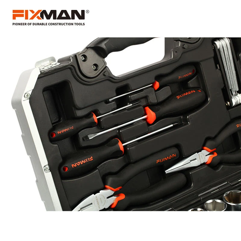 Fixman Professional Hand Tool 65PCS Complete Car Repairing Garage Tool 1/2"& 1/4" Dr. Socket Set