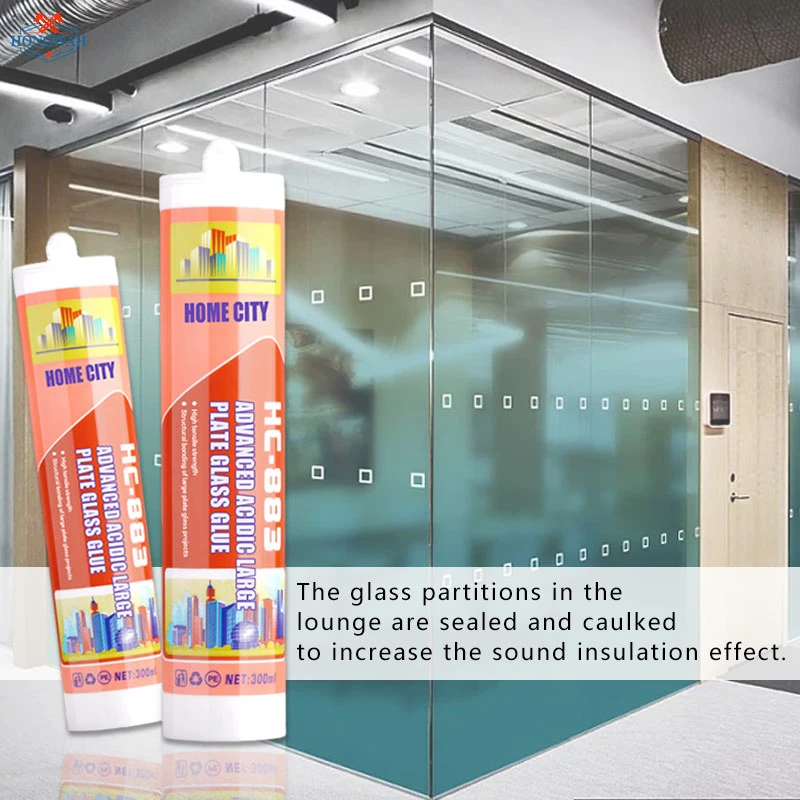 300ml White Acidic Silicone Sealant Waterproof Insulating Adhesive for Glass Display Cabinet Installation Fixing Structural Glue