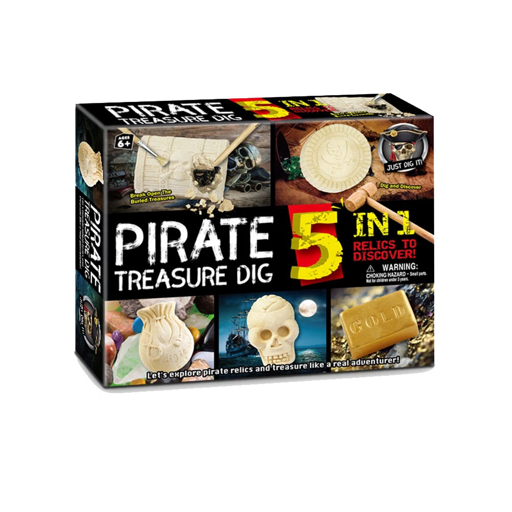 Science de la tige DIY Skeleton jouets éducatifs Dig out Pirate Treasure Kit de cochon d'apprentissage pour garçons et filles