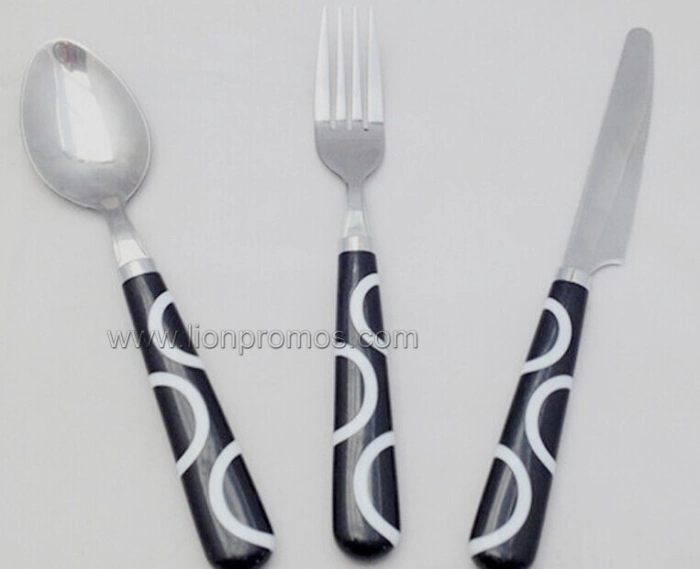 Supermarket Logo Branded Kitchenware Spoon Fork, Knife Set