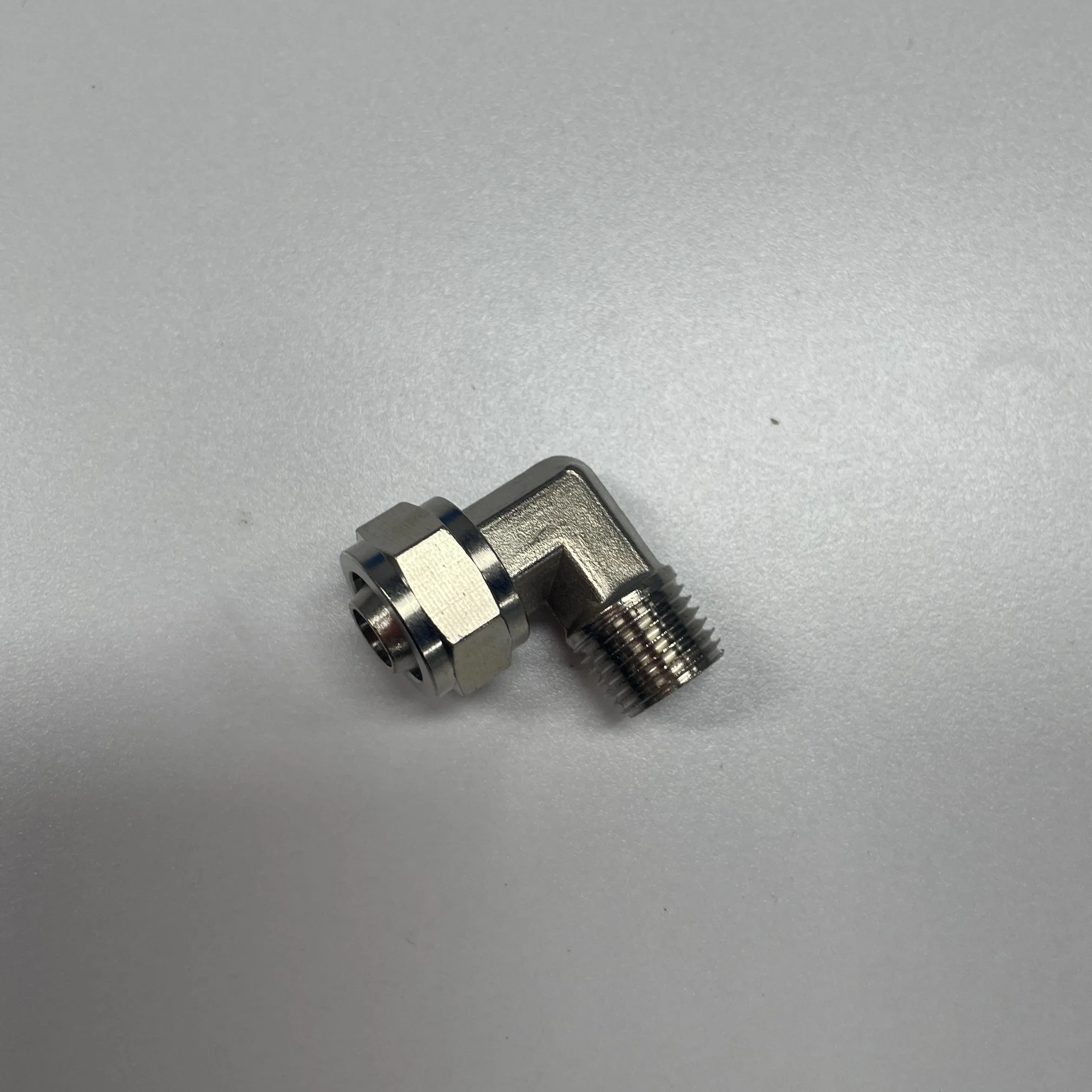 Stainless Steel Elbow Connector with Internal Thread for Pneumatic Hexagonal Tube Quick Couplings