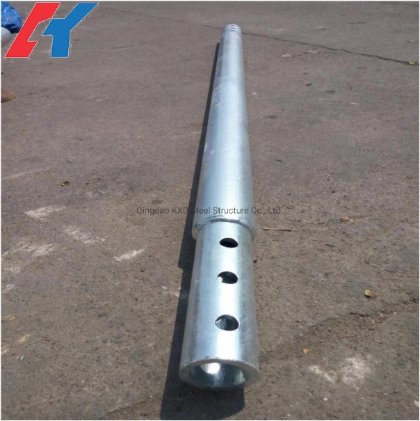 Foundation Ground Screw Pile Helical Pier Using Steel Shaft and Helical Flights