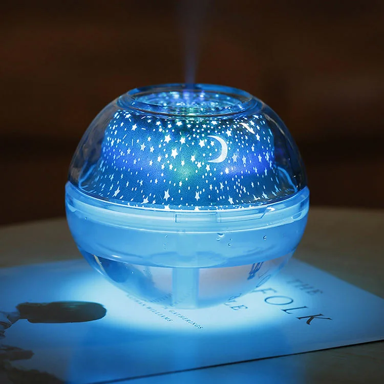 Cool Mist Portable USB Humidifier Travel Room Humidifier with Projector
