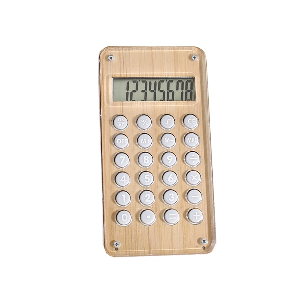 Bamboo 8 Digit Pocket Calculator Promotion Christmas Gift