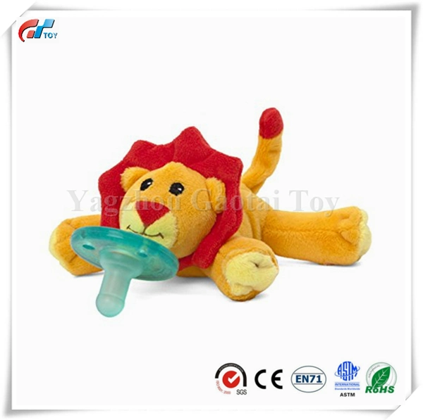 Small Cute Soft Dinosaur Infant Plush Pacifier Toy