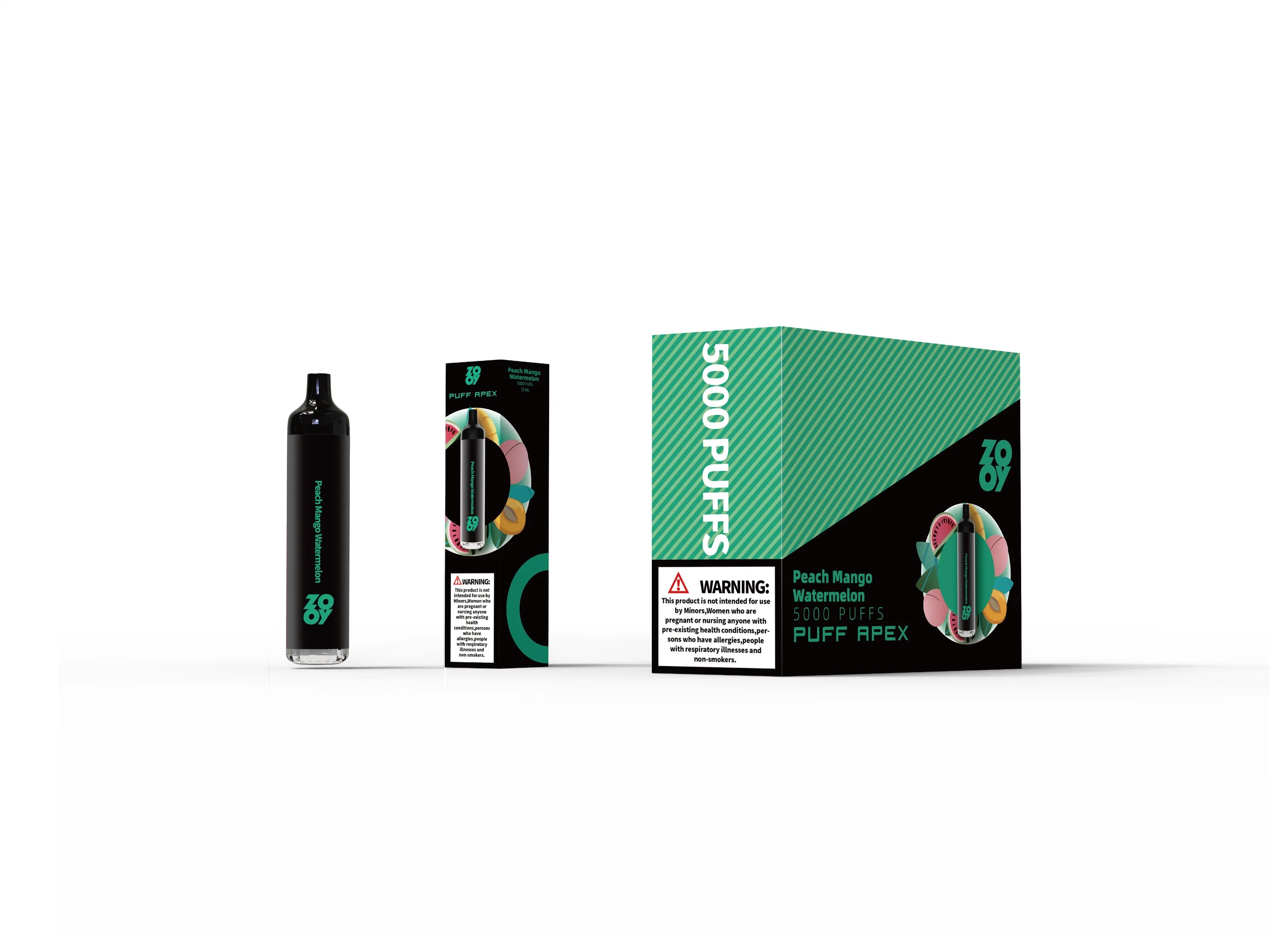 Vaporizador Zooy Apex 5000 Puffs desechable VAPE Pen Hookah 550mAh Batería recargable 13ml prellenada E Juice vapor E malla para cigarrillos Logotipo personalizado de la bobina OEM ODM