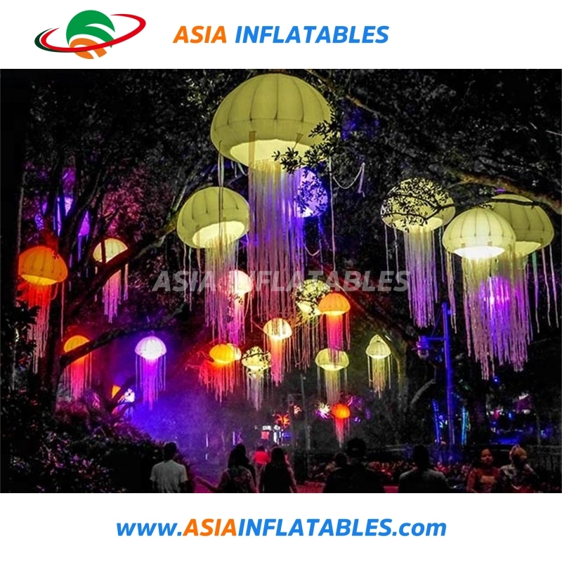 L'éclairage LED de la méduse pendaison ballon gonflable décorations de fête avec des méduses gonflable