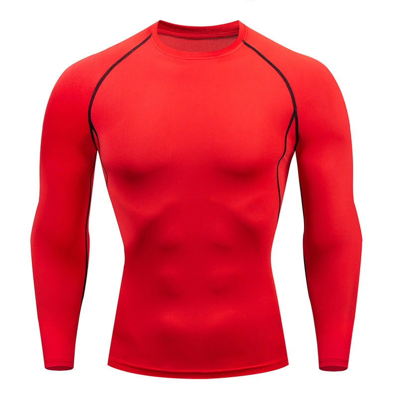 Men's Running Compression Shirt Long Sleeve Slim Fit Quick Dry Sportswear Wyz20224