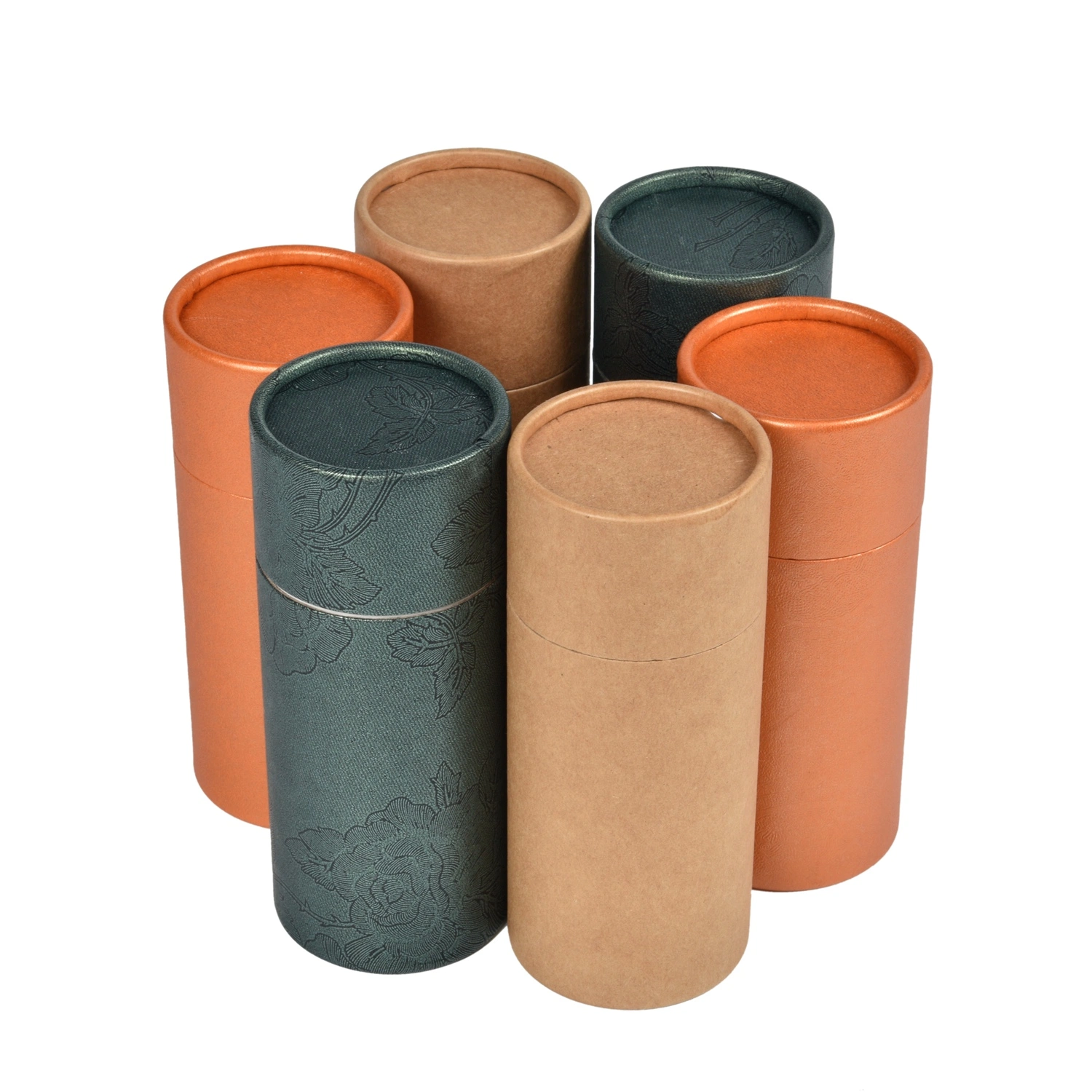 Paper Cylinder Box Customized Printing Recyclable Kraft Paper Tube Packaging for Puzzles Toy Container