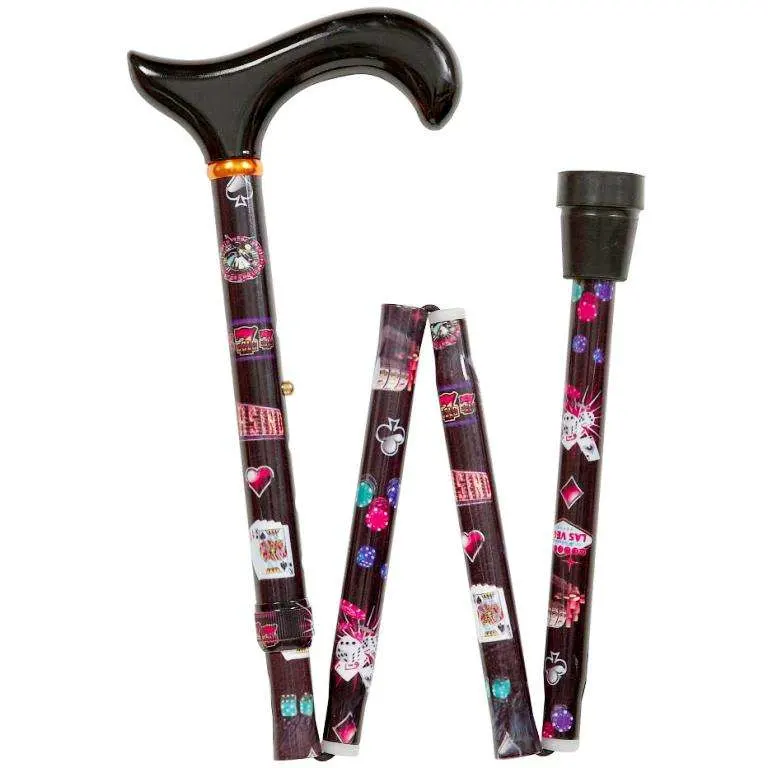 2023 Lightweight and Adjustable Walking Stick, Purple and Pink Flowers Design