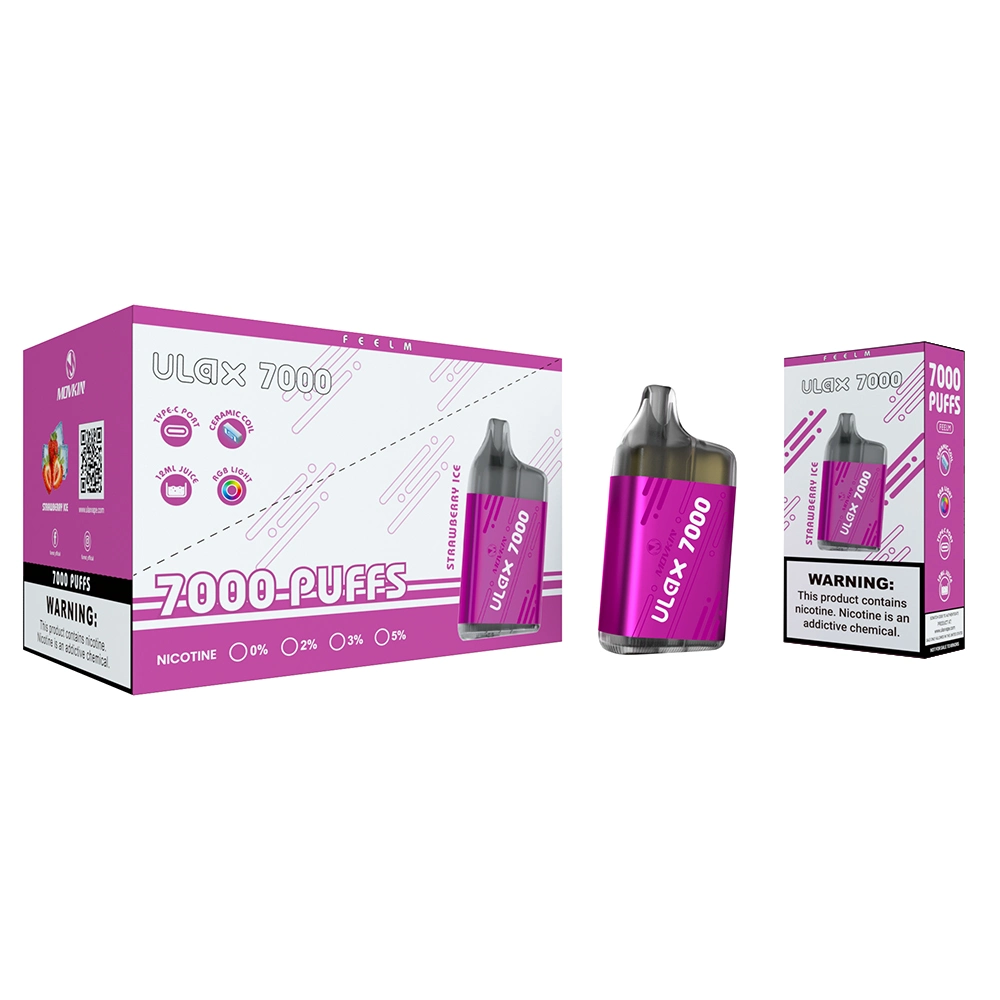 New Arrival ULAX 7000 puffs Disposable Vape Original Randm ULAX Многоразовая многоразовая катушка из сетки