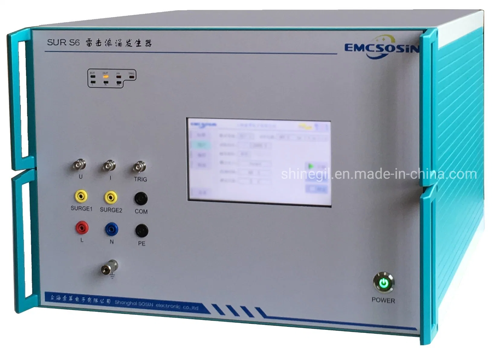 EMC скачков напряжения генератора/симулятор в уравнительный иммунитет испытания согласно требованиям стандарта IEC 61000-4-5