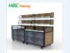 Pine Wood Spray Paint Grocery Store Vegetable Fruit Display Rack with Billboard