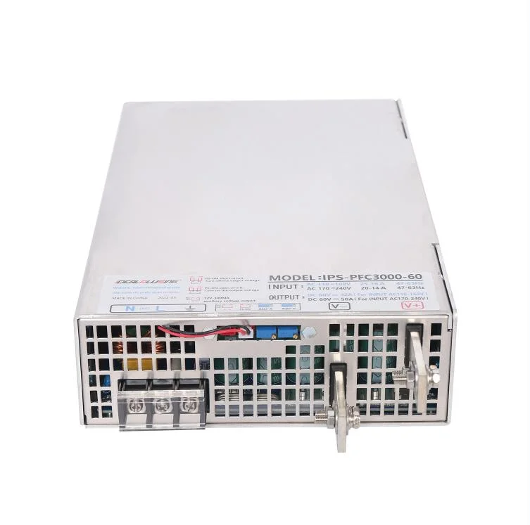 3000W High Current 62.5A 24V 48V DC Power Supply 3kw 0.98 Pfc Switch DC Power Supply Single Output Battery Charger