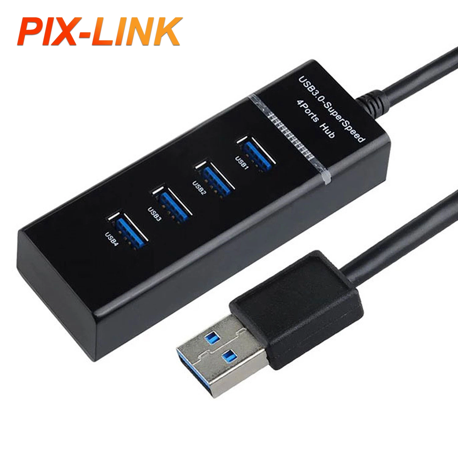 4 puertos 2,0 3,0 USB Hub Splitter de alta velocidad múltiple Divisor cable de expansión del adaptador USB para el adaptador de PC de sobremesa para portátiles Hub USB