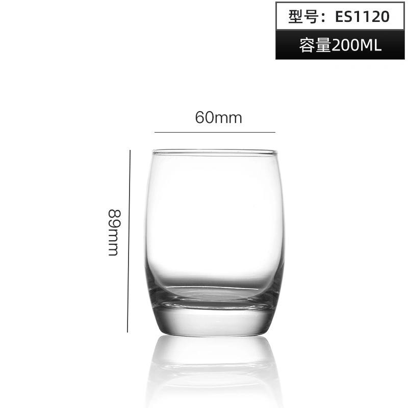 200 ml verre de 7 oz bon marché verre verre verre jus verres boissons Ensemble d'eau domestique pour tasse à whisky