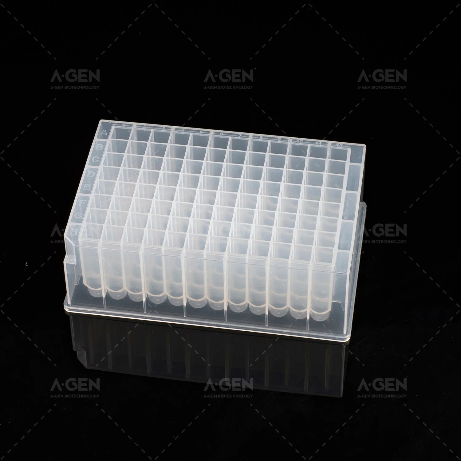 2.2ml U-Bottom Clear PP Material, 96 Square Well Plate for Nucleic Acid Extraction