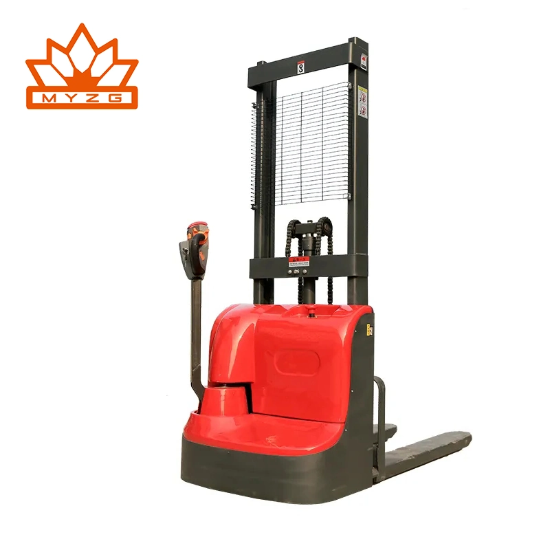 New 1.5 Ton Rider Type Narrow Aisle Electric Pallet Stacker Forklift