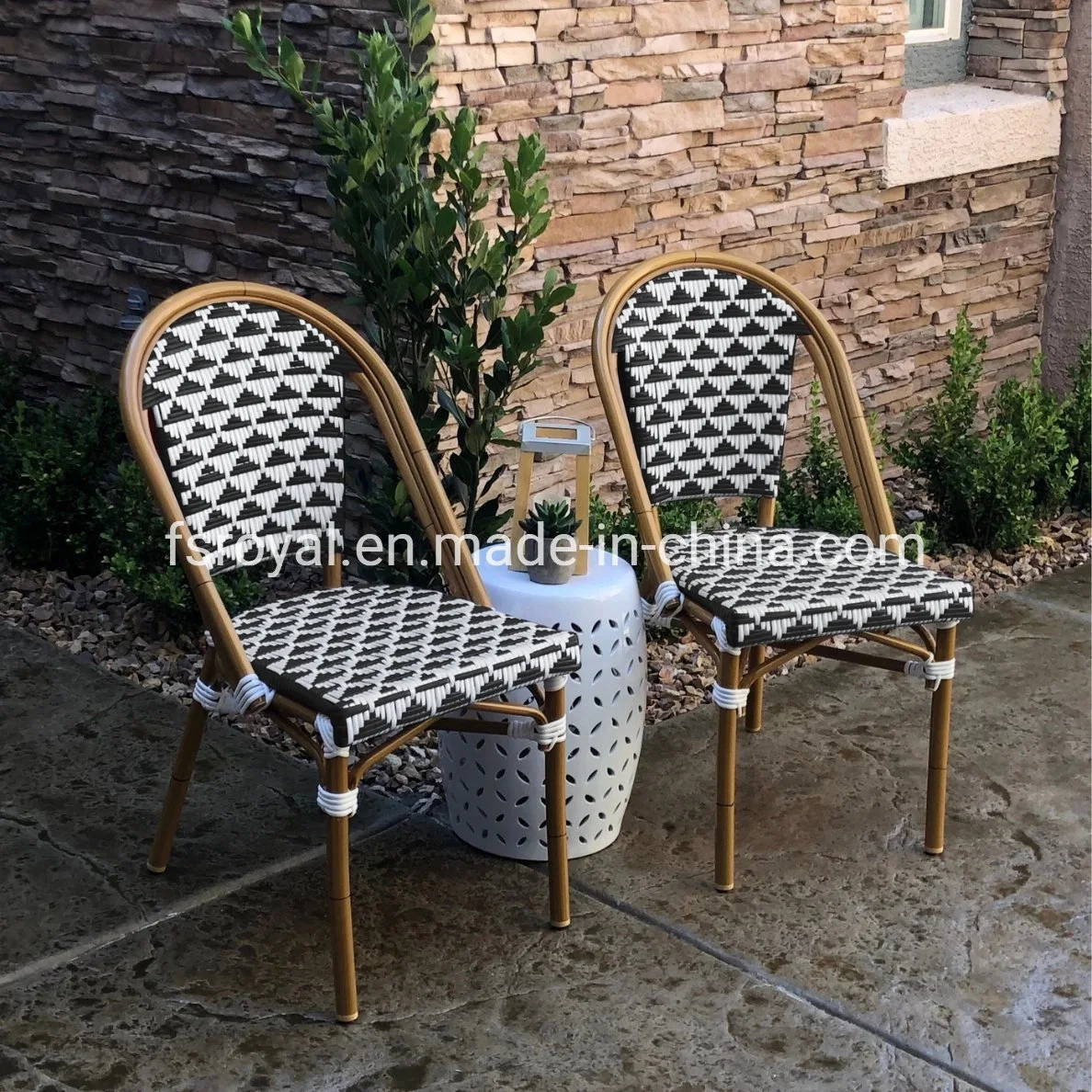 Modern Aluminum Rattan Leisure Chair Chinese Patio Garden Hotel Beach Bar Cafe Restraurant Outdoor Furniture Chair