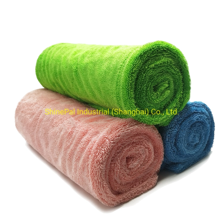 Besvol Car Wash Cleaning Cloth 800 GSM Double Color Design Thicken Double Sided Car Drying Detailing Microfiber Towel