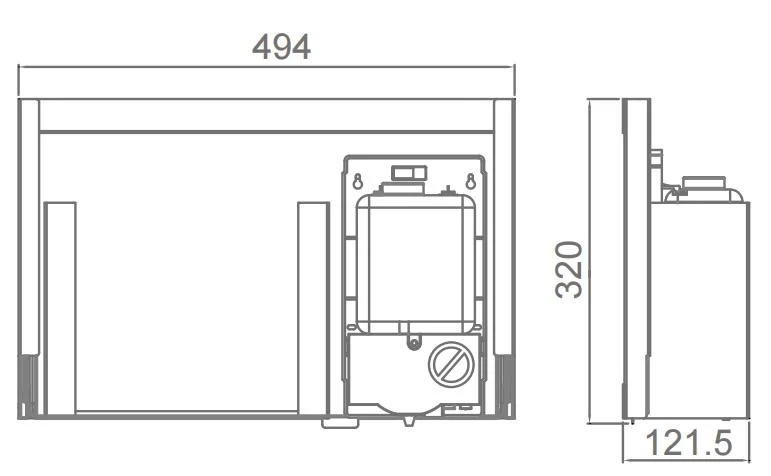 TD08-323K Accesorios de Baño 2 en 1 dispensador empotrado (papel y jabón líquido)