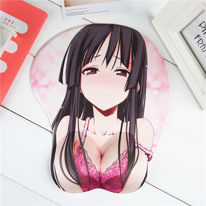 3D impresos personalizados Boobs alfombrilla Reposamuñecas de gel de silicona Anime alfombrilla de ratón personalizada mama