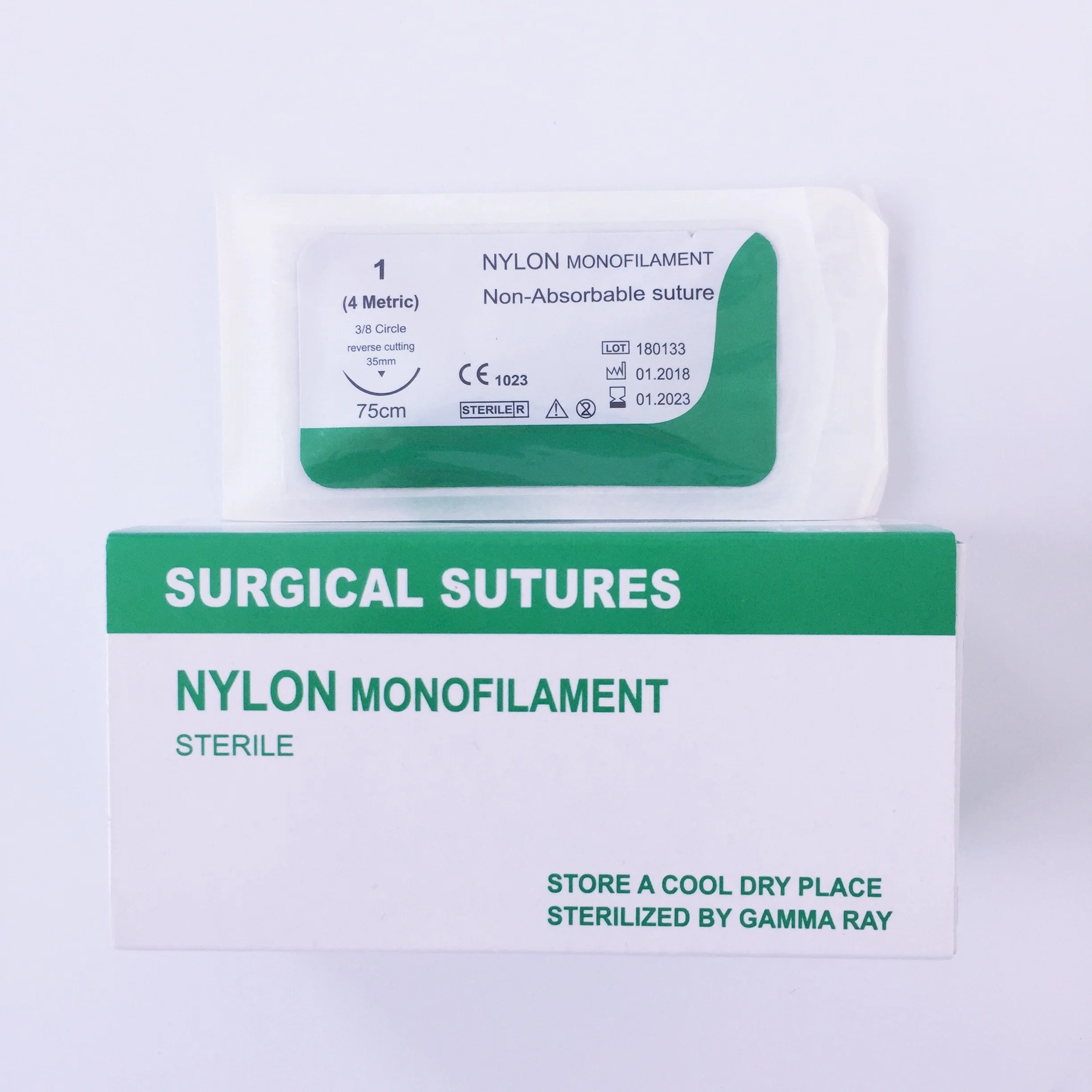 Suministro médico desechable no absorbible sutura quirúrgica Monofilamento de nylon