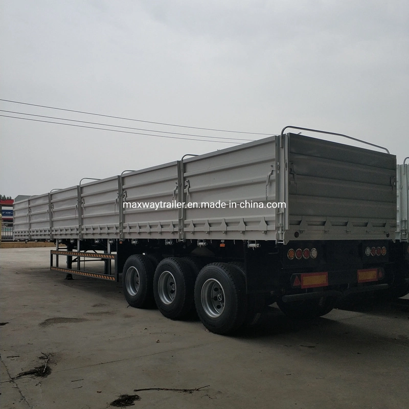 Customzied Triaxles 30t 34t 40t Removable Dropsides/Bulk Side Boards/Drop Sides/Side Wall/Bulk Cargo/Dry Cargo 3 Axles Semi Trailer Truck Semi Trailer