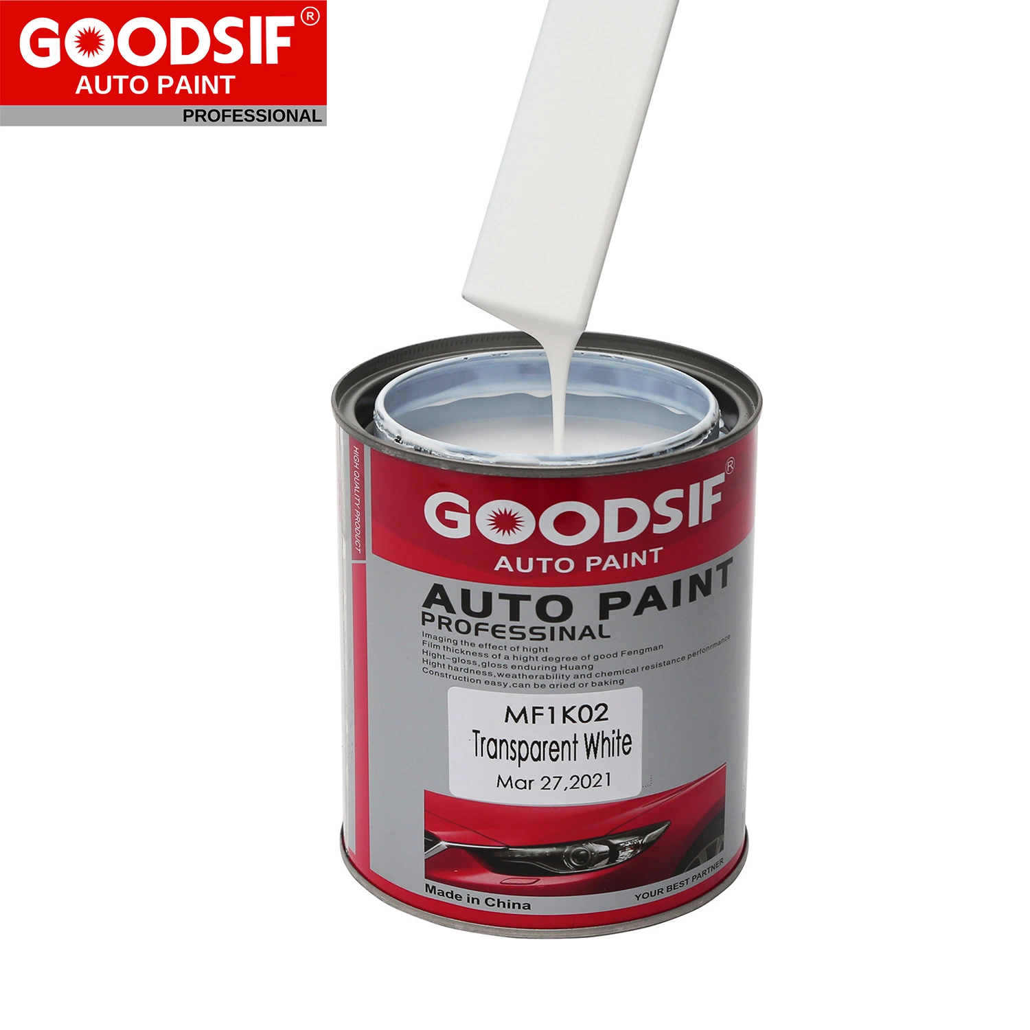 Gloss Cor de mistura de camada de pintura automotiva Acrylic 1K 2K primário aparelho tinta seca rápido Refinishes Auto Tintas para automóvel