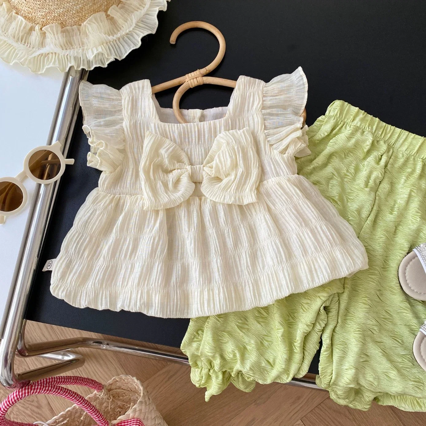 Girls Fashion Summer Dress 0-3 Years Old Summer Korean Children's Clothing Female Baby Bow Dress Shirt Small Children Doll Shirt