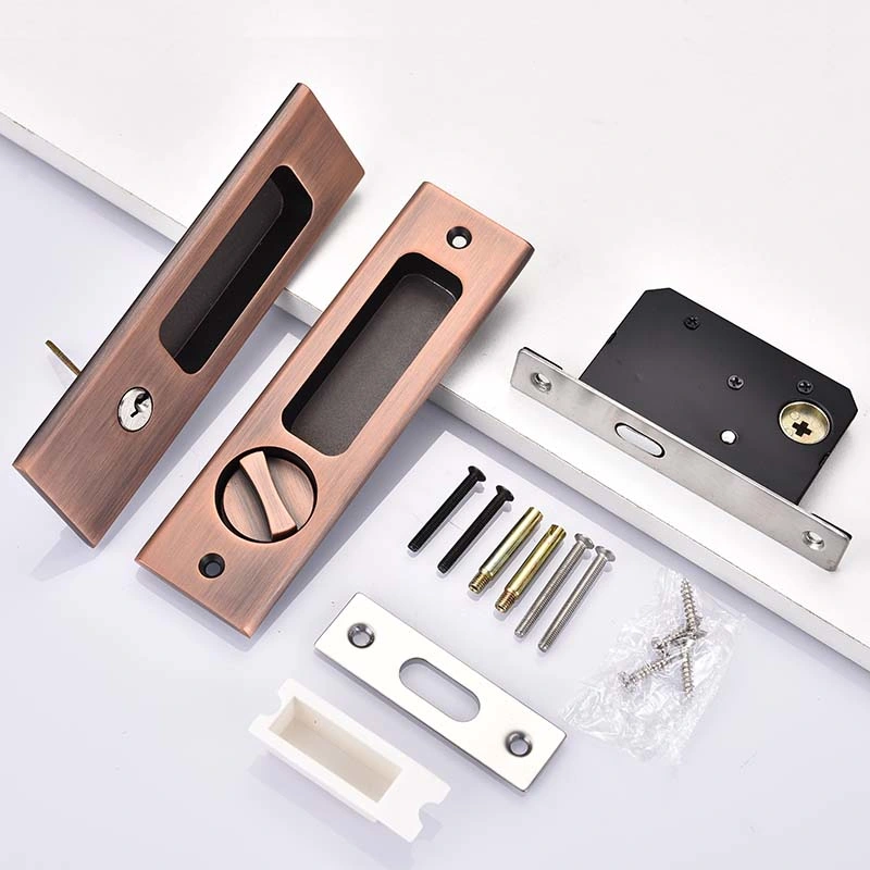 Sliding Balcony Door Mortise Lock Invisible Recessed Handle Door Lock