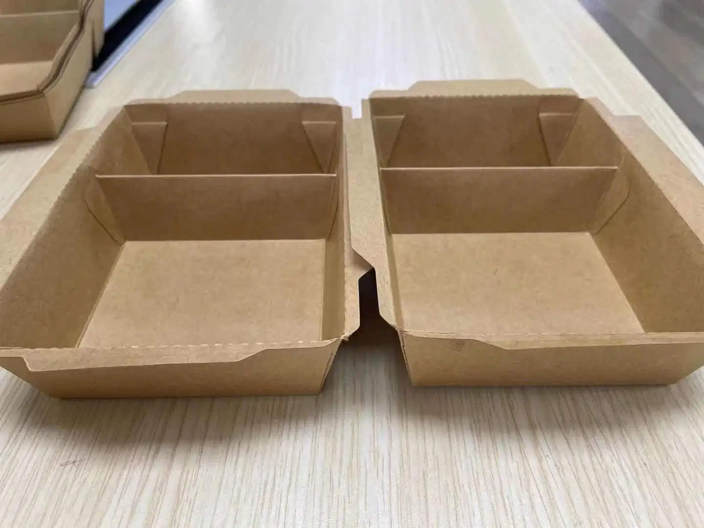 Embalagem de alimentos retire salada Sushi Sanwich Rectangle Kraft Paper Taça