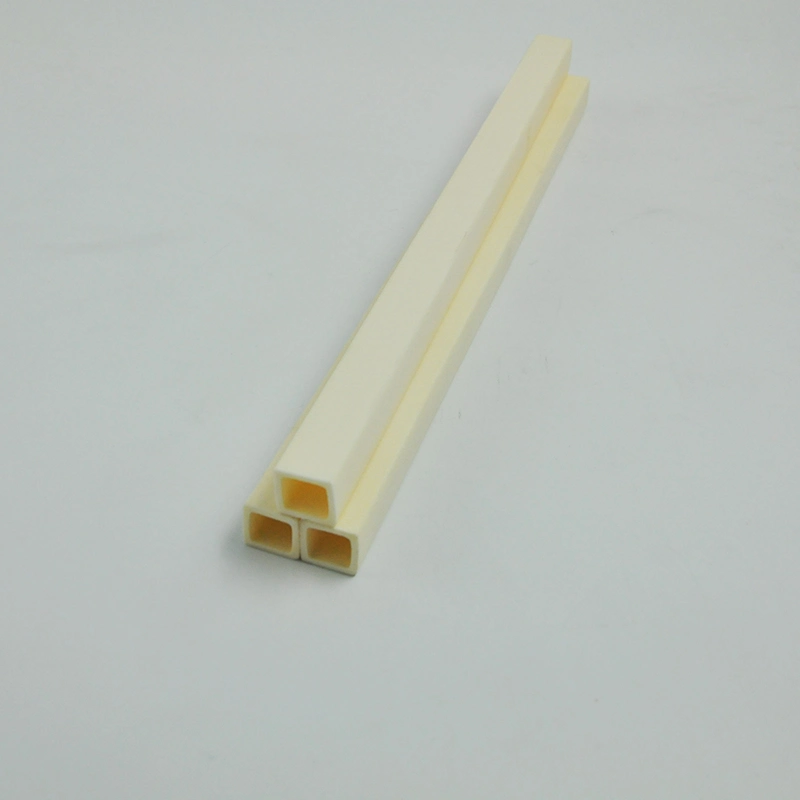 C799 Alumina 99,5% de cerâmica de alumina do tubo quadrado para eléctrodo Máquina Corona com alta pressão resistentes