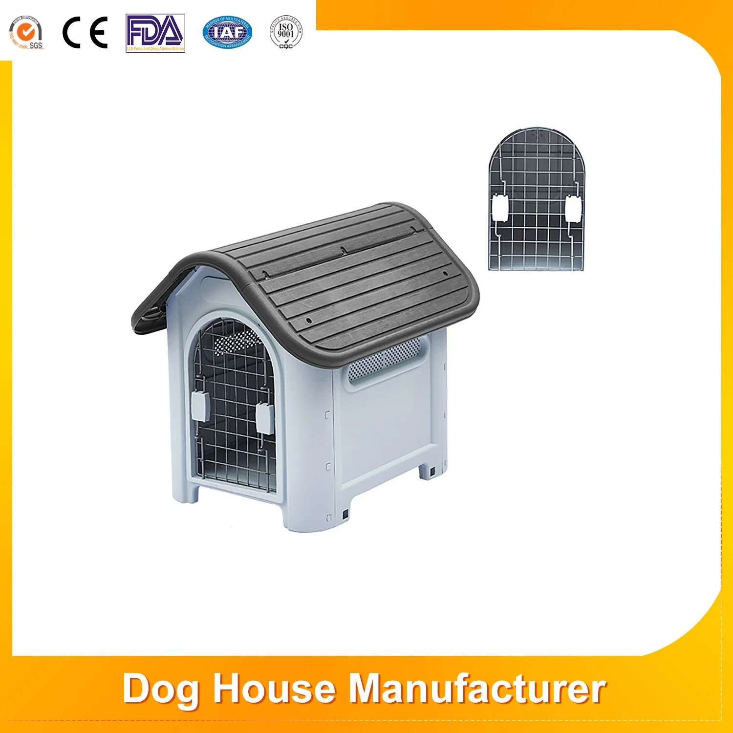 Wasserdichtes Belüftungsgerät Geruchsneutral Ganzjahreszeitlang Verfügbar Abnehmbarer Katzenzüchterhund Puppy Shelter Indoor/Outdoor Custom Modern Luxury Plastic Dog House