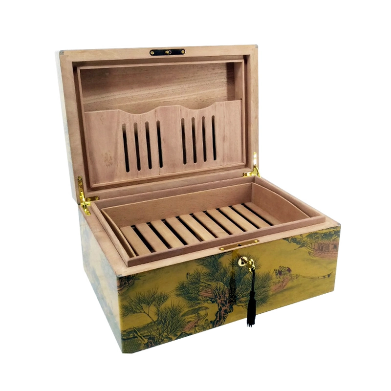 Wholesale/Supplier Wood Fashionable Style Piano Lacquer Cedar Elegant Creative Special Humidor Box