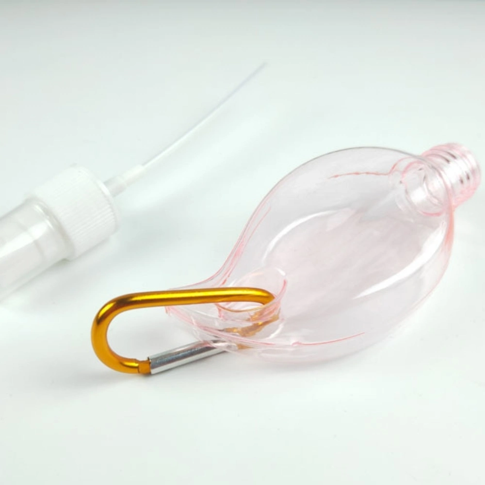 Plastic Alcohol Container Leaf Shape Clear Empty Spray Bottle with Hook Ci23417