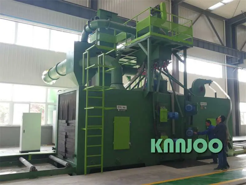 Speed 2m/ Min Wheel Blast Roller Conveyor Shot Blasting Machine for Anti Corrosion