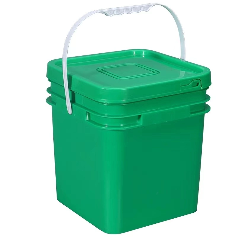 Square Shaped 25L 20L Plastic Bucket 5L 10L 15L HDPE Packaging Barrel