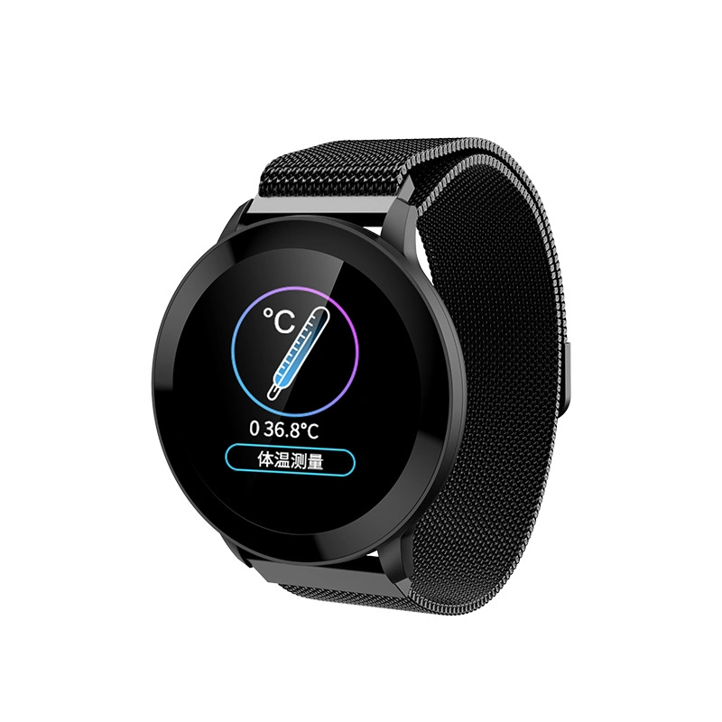 T8 Temperature Measuring Smart Watch Heart Rate and Blood Pressure Monitoring Bluetooth Sports Bracelet