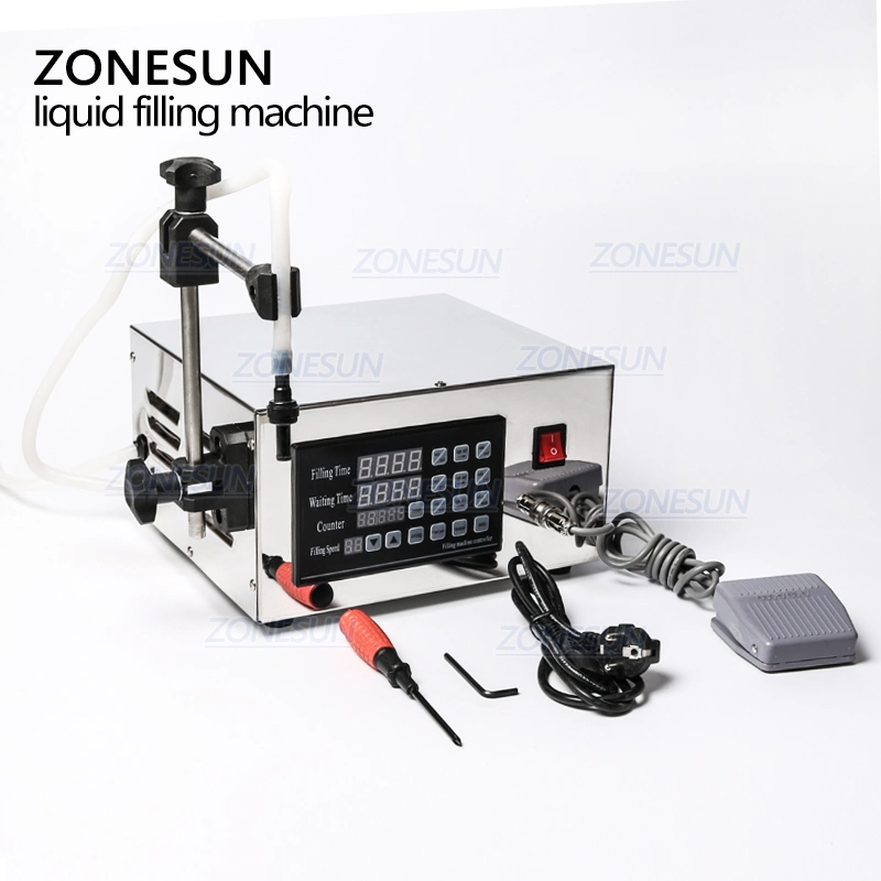 Zonesun Ck-280 Magnetic Pump Filler Liquids Density Water Bottling Equipment for Perfume Beverage