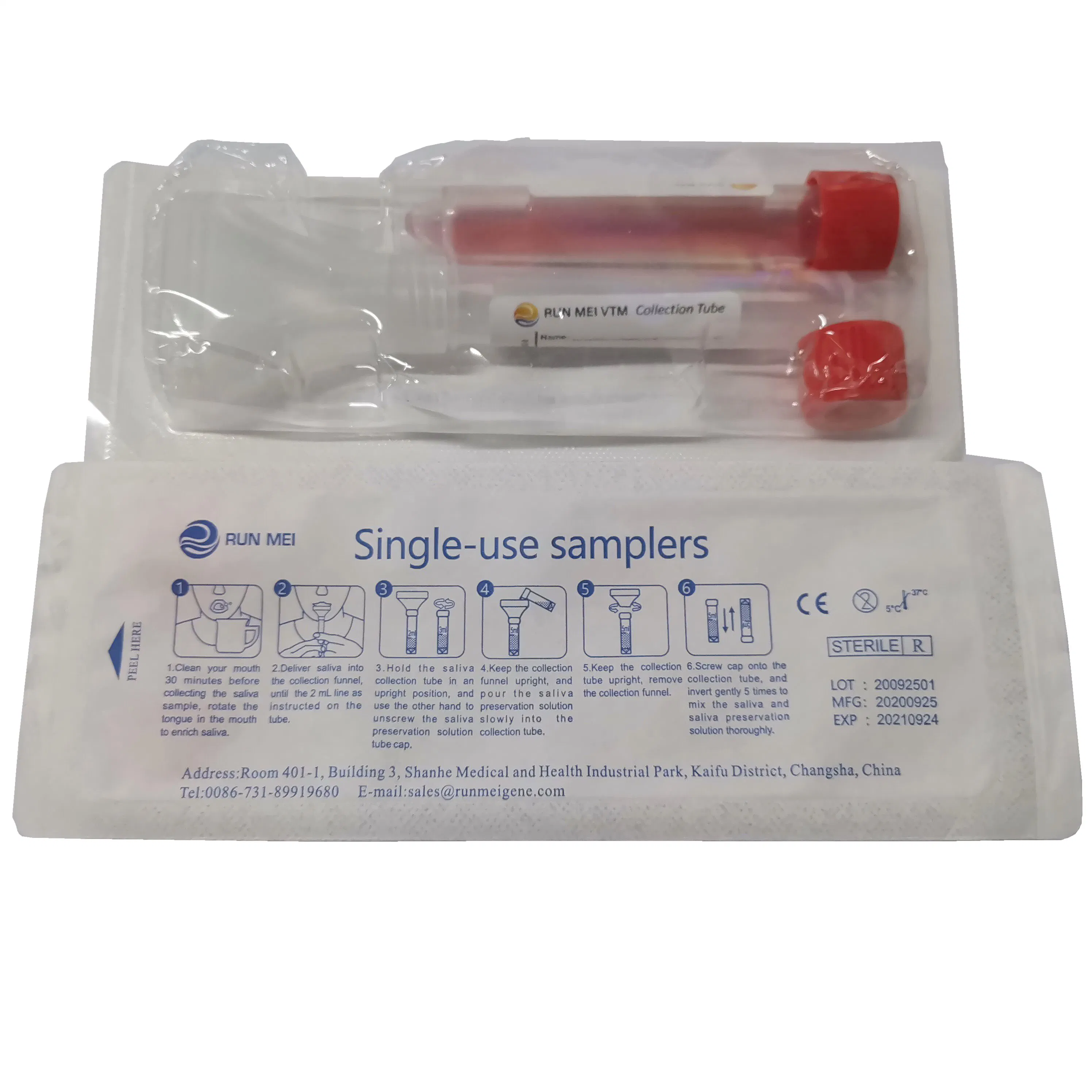 High quality/High cost performance DNA Genetic Testing Sampling Saliva Collector Kit, DNA Rna Virus Test Lab Gene Detection Disposable Saliva Collector