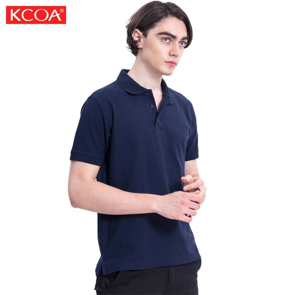 Hot Sale Blue Plain Custom 100 Cotton Mens Polo T-Shirt