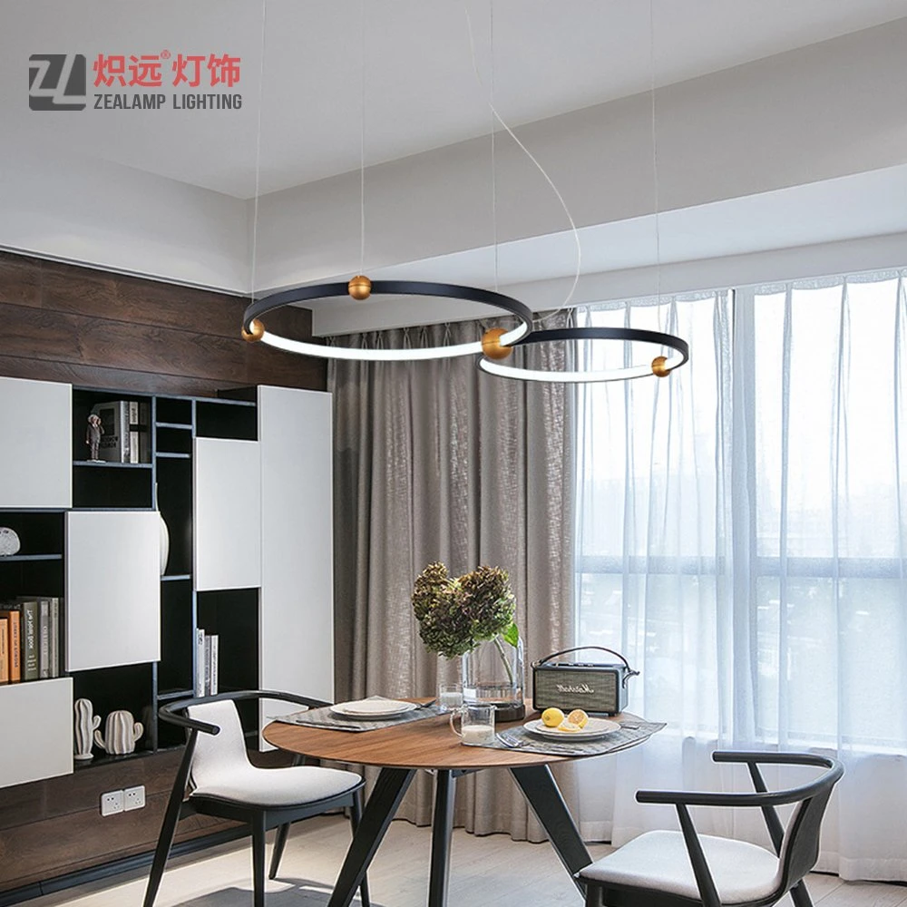 Modern Rings Aluminium LED Pendant Light Chandelier