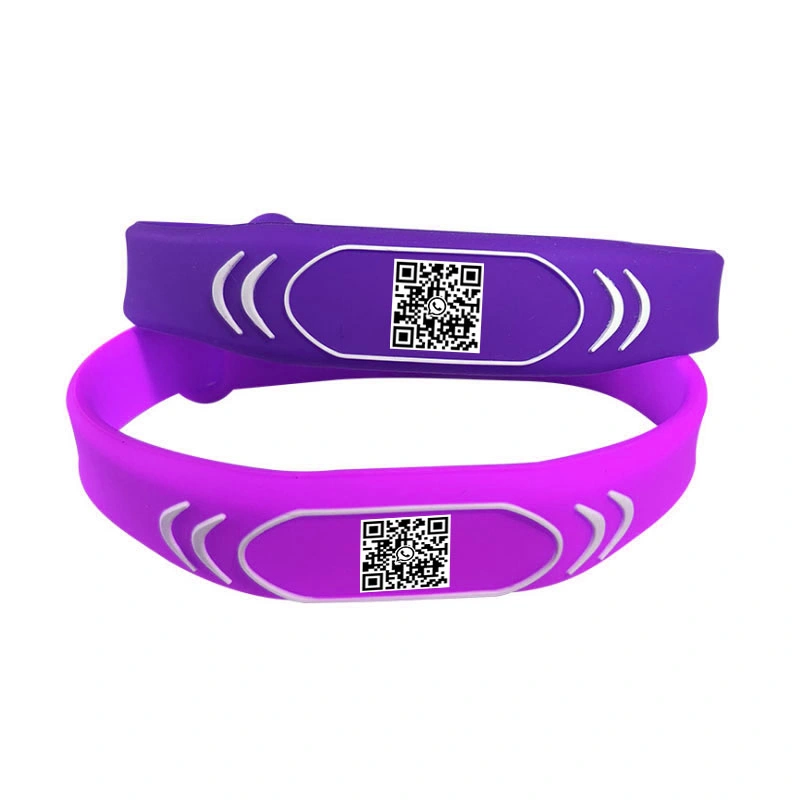 Waterproof 125kHz Silicone RFID Wristband Rounded Tk4100 RFID Bracelet