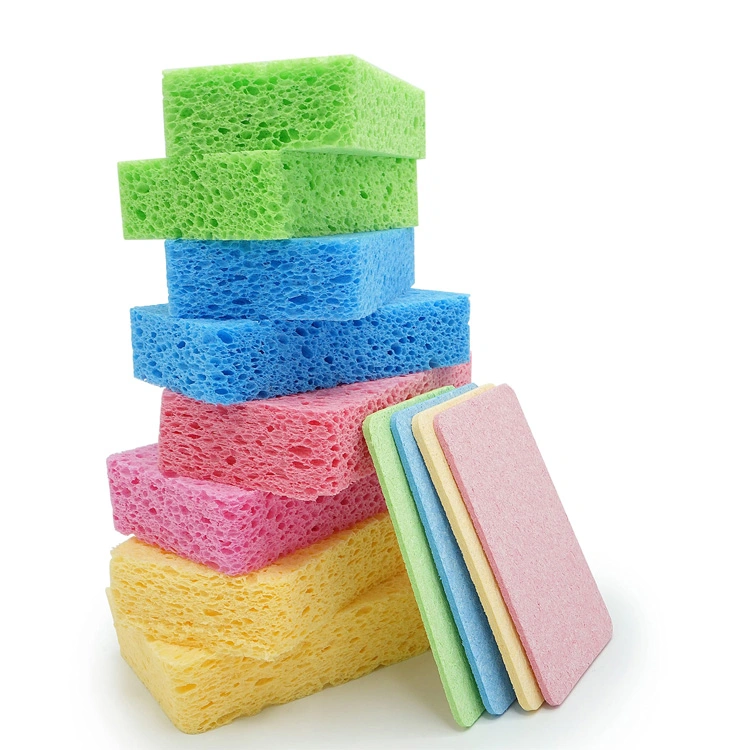 Organic Cellulose Sponge Scouring Pad Biodegradable Dish Wash Eco-Friendly Sponge Cloth